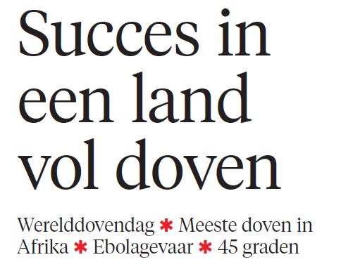 artikel in het Noordhollands Dagblad