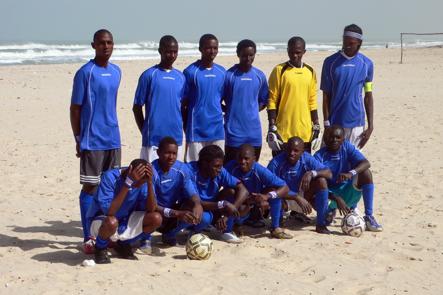 Le team de football au lumière...